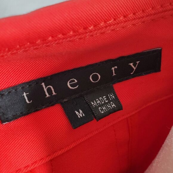 THEORY jacket Valma‎ red coat double breasted trench coat M - Picture 9 of 9